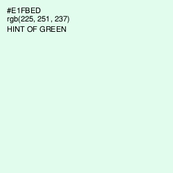 #E1FBED - Hint of Green Color Image